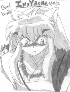 Inuyasha..blushing