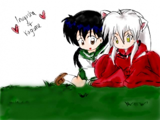 Chibbi Inuyasha And Kagome