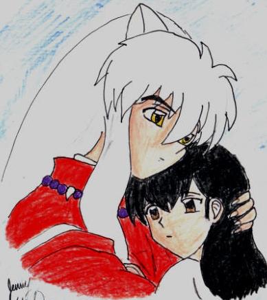 Inuyasha And Kagome (colored)