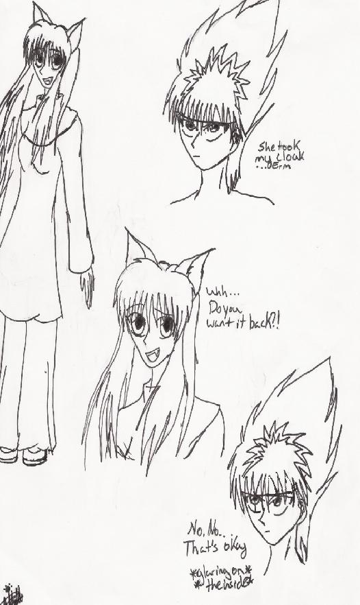 ._. Hiei's Cloak... (not Colored)