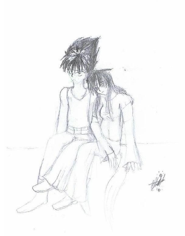 Hiei And Neko -sketch (yet Again)