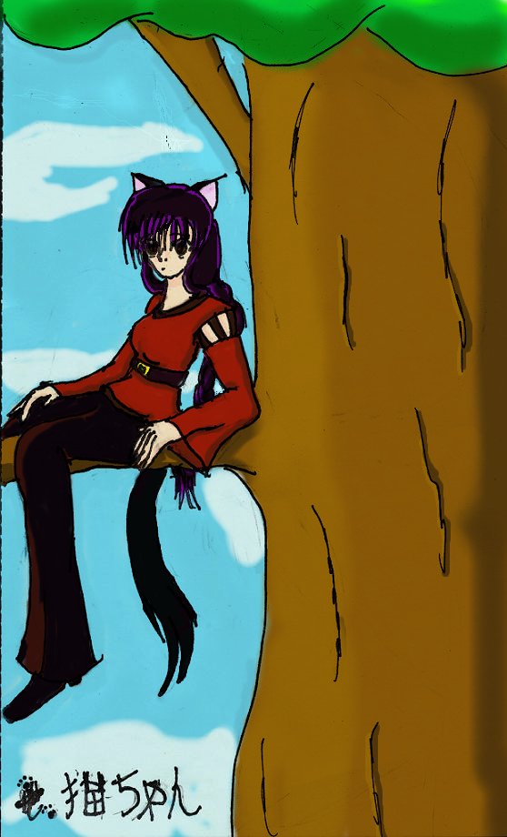 Neko-chan In A Tree