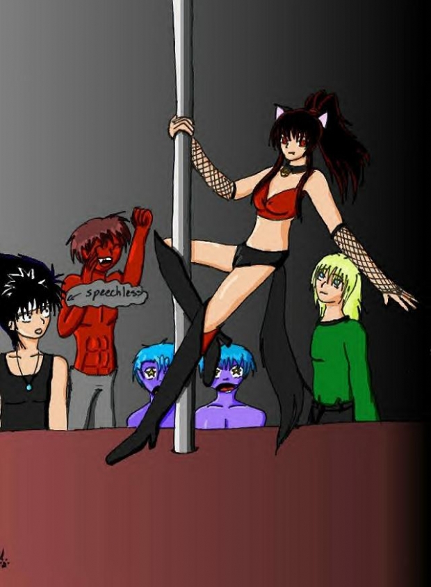 Neko-chan As A Stripper O.o