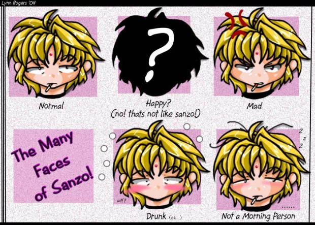 Many Chibi Sanzo Faces