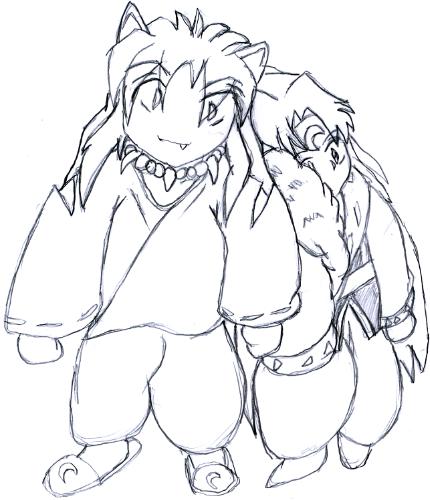 Chibi Inuyasha And Sessho