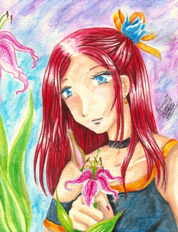 Girl With Flower