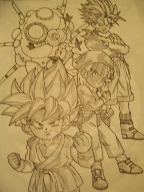 Trunks,pan,goku