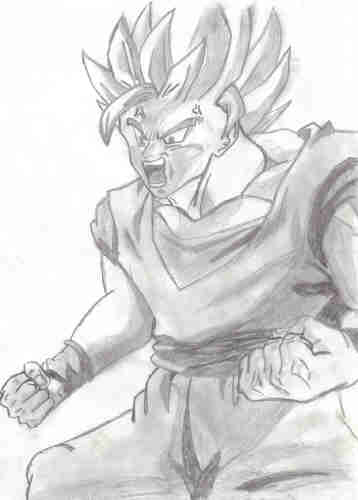 Goku Powering Up