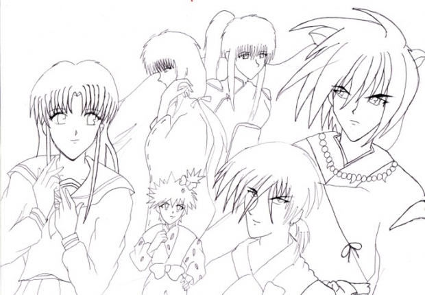 Ruroken-inuyasha Lineart