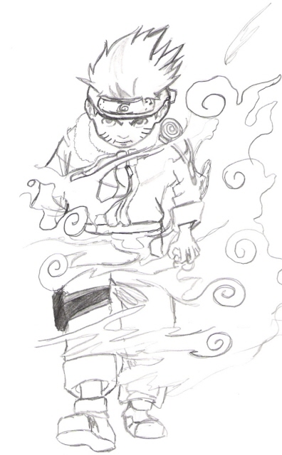 Naruto Walking Through Smoke