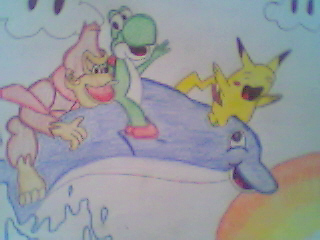 Pikachu, Donkey Kong, And Yoshie