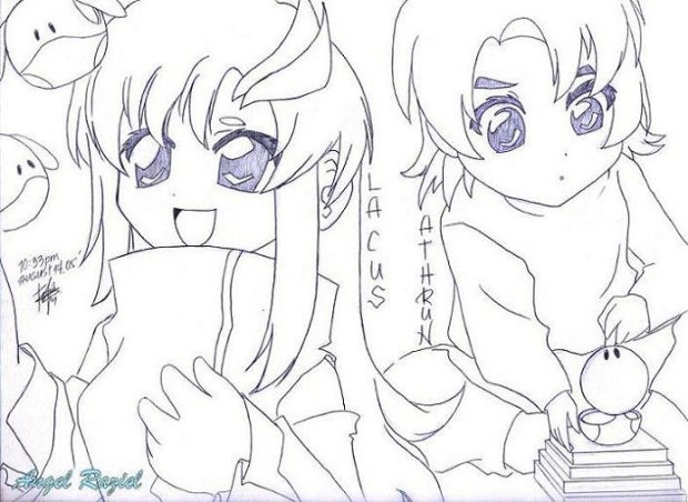 Chibi Lacus & Athrun