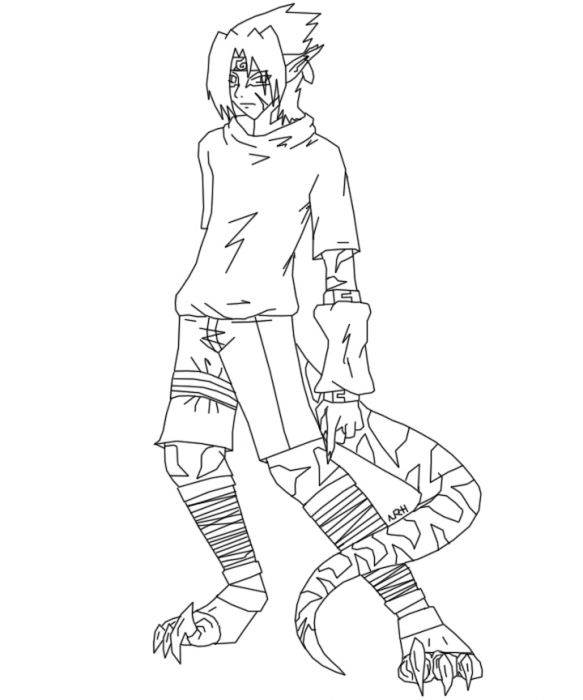 Sasuke Raptor - Lineart