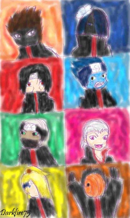 Akatsuki Chibis - Colored