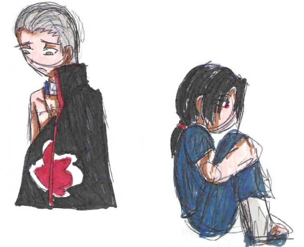 Sad Hidan And Itachi Chibis