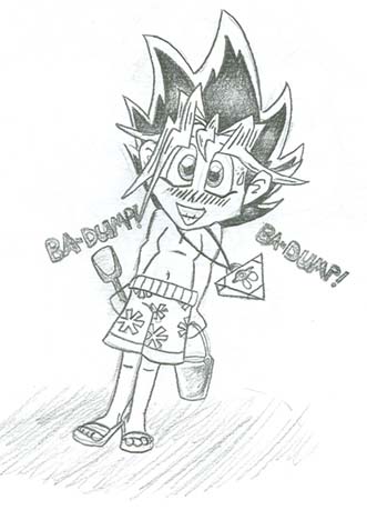 Yugi In Swimming Trunks