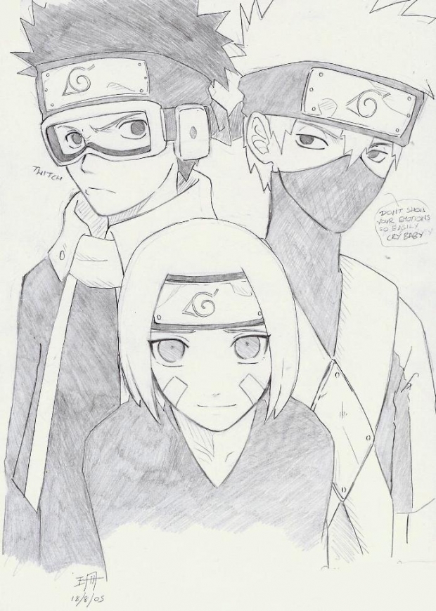 Obito, Rin, Kakashi