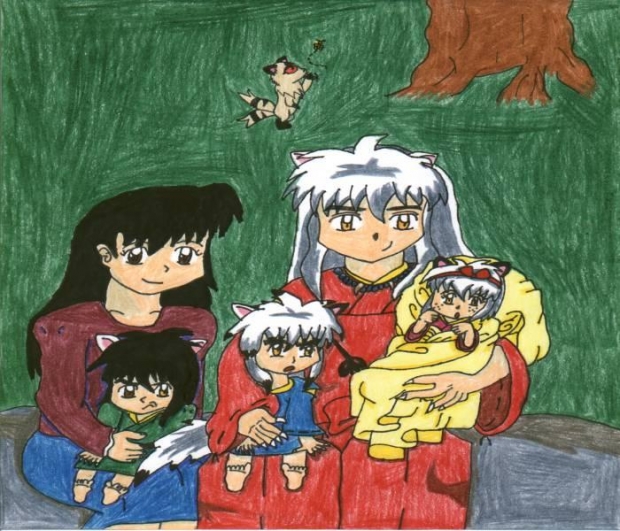 Inuyasha, Kagome & Their Pups