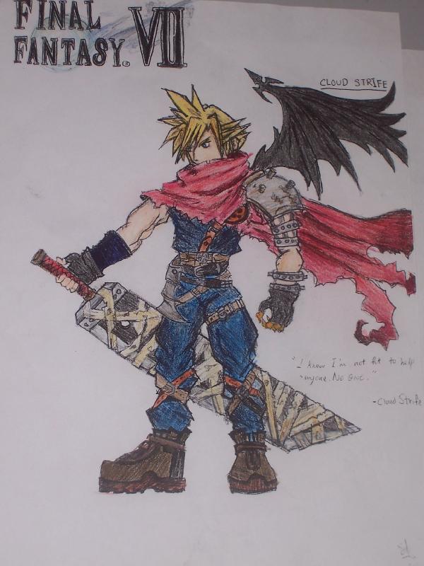 Cloud Strife (coloured)