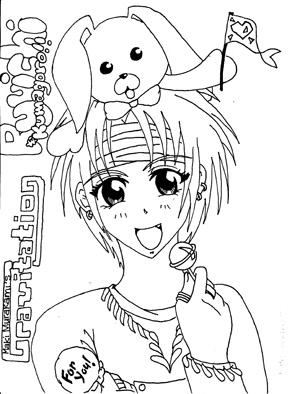 Ryuichi & Kumagoro Line Art