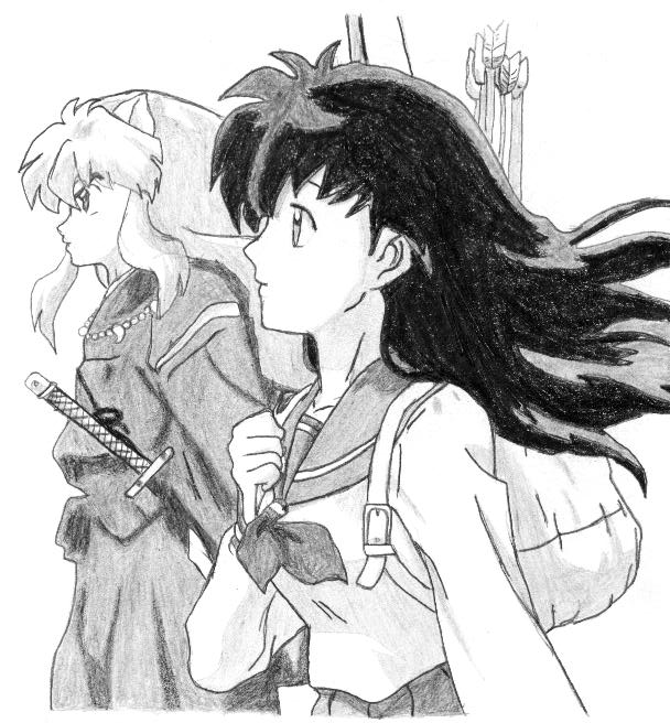 Kagome And Inuyasha (side By Side)