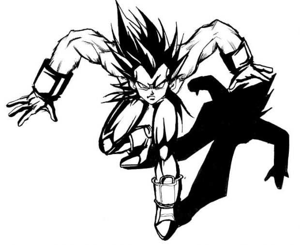 Crouching Ssj4 Vegeta