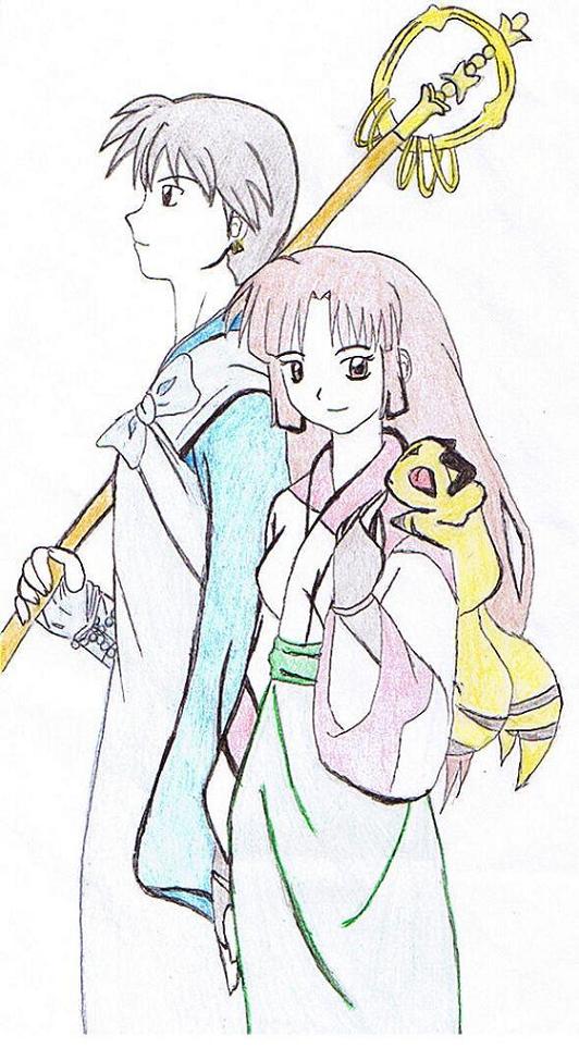 Sango And Miroku-colored