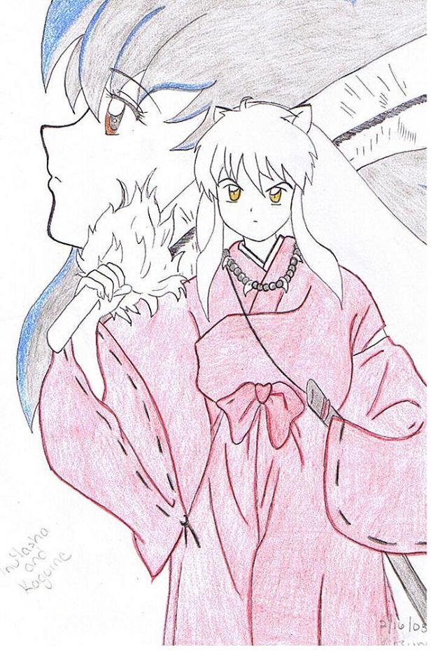 Kagome And Inuyasha-colored