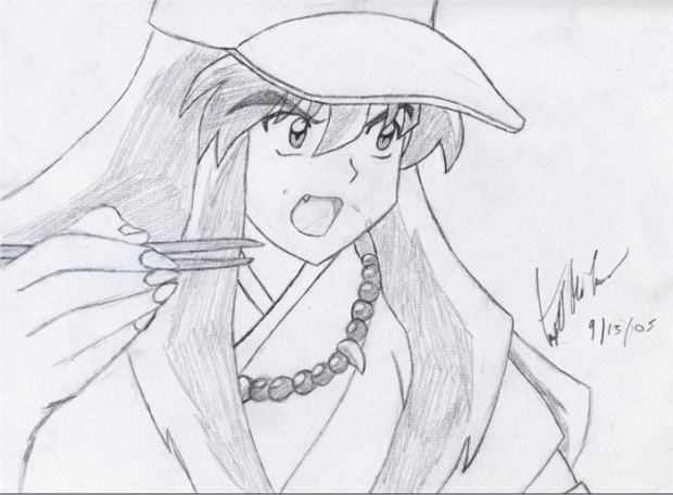 Inuyasha Eatin' - Sketch