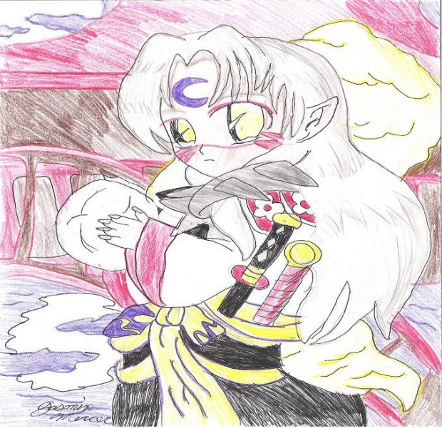 Li8ttle Sesshomaru Playing Ball