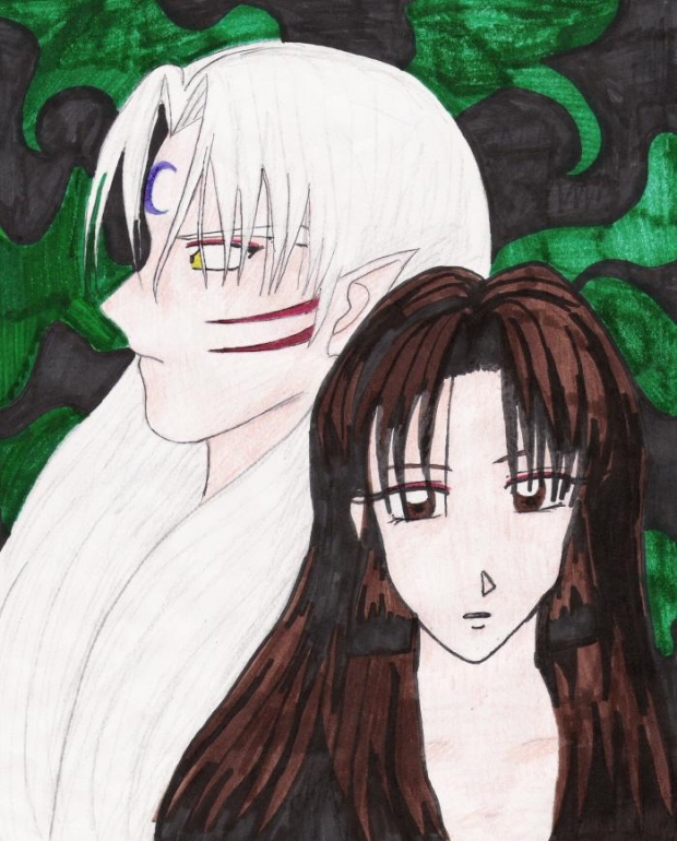 Sesshomaru And Sango Colored