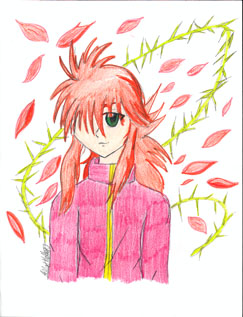 Kurama Colored In Pencil