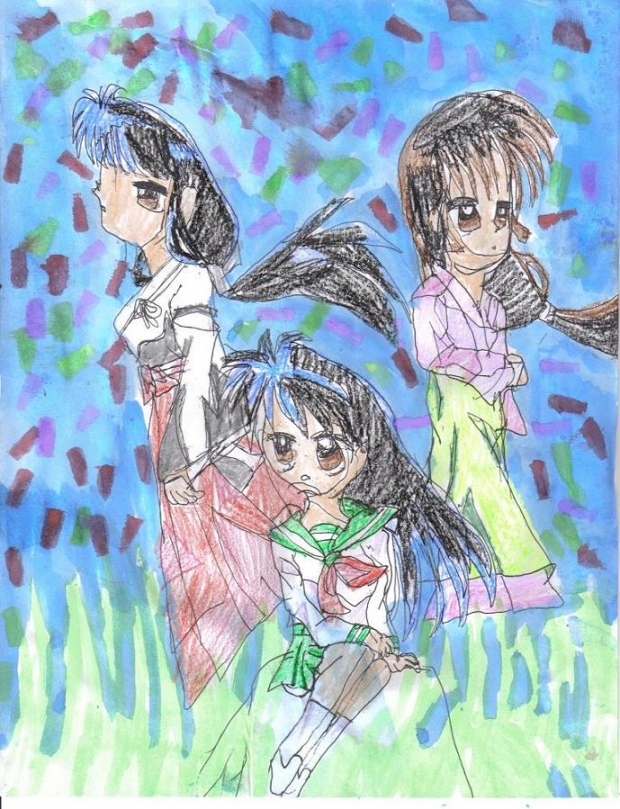 Kagome,kikyou And Sango