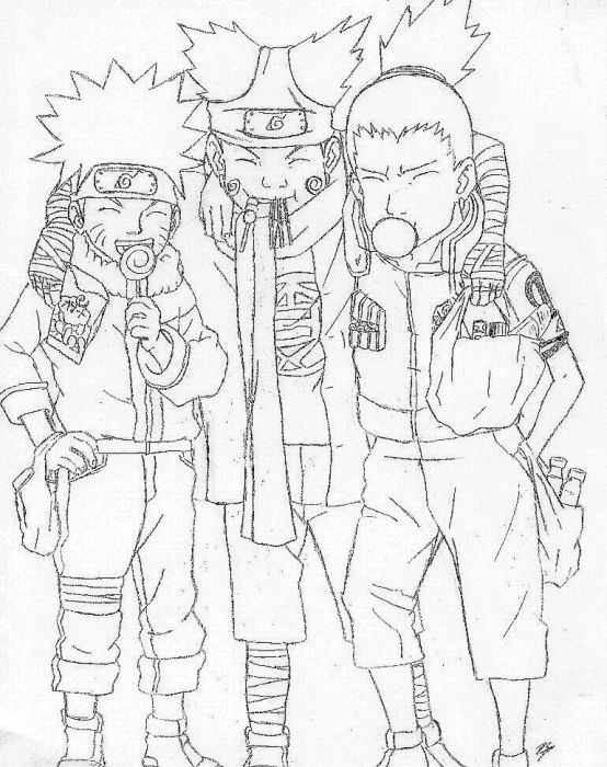 Naruto, Choji, And Shikamaru