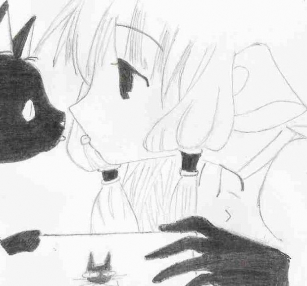 Chi Meets Black Cat. ^^