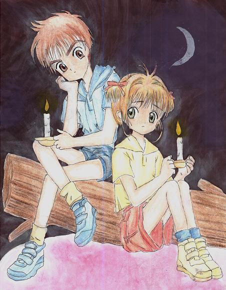 Syaoran And Sakura In The Night