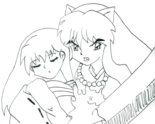 Inuyasha Holds Kagome