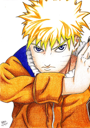 Angry Naruto (coloured)