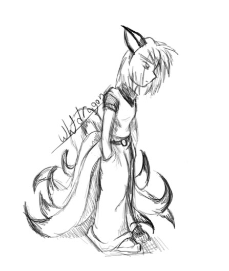 9tailed Fox Boy Sad