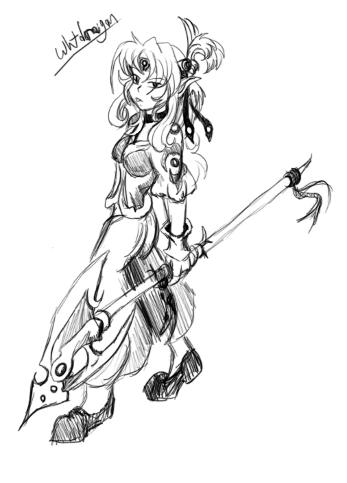 Female Lancer Sketch