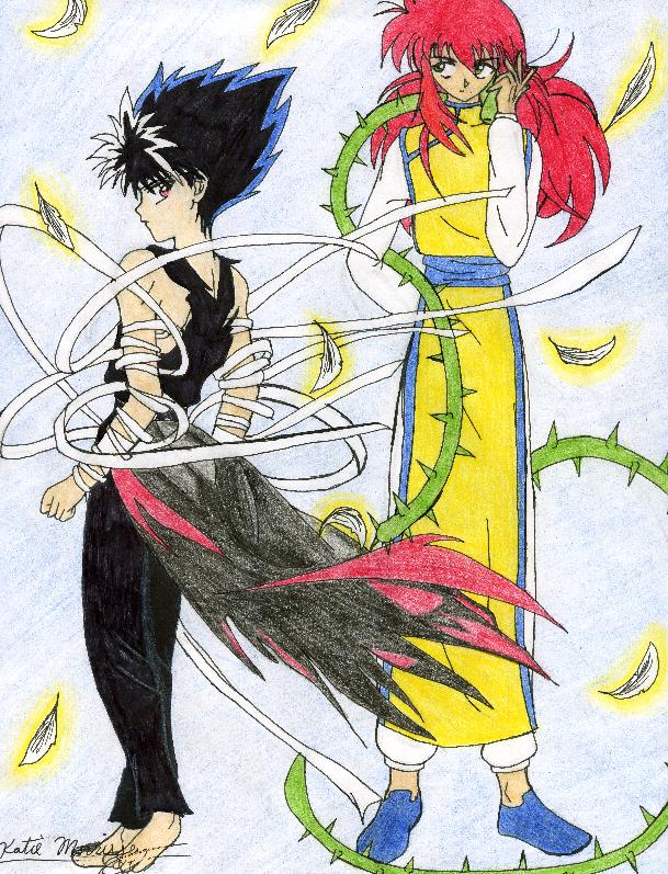 Colored Hiei And Kurama