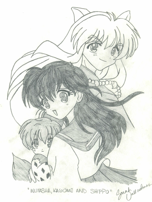 Inuyasha, Kagome And Shippo