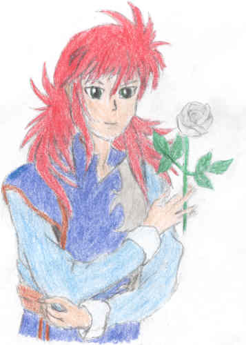 Kurama With A White Rose