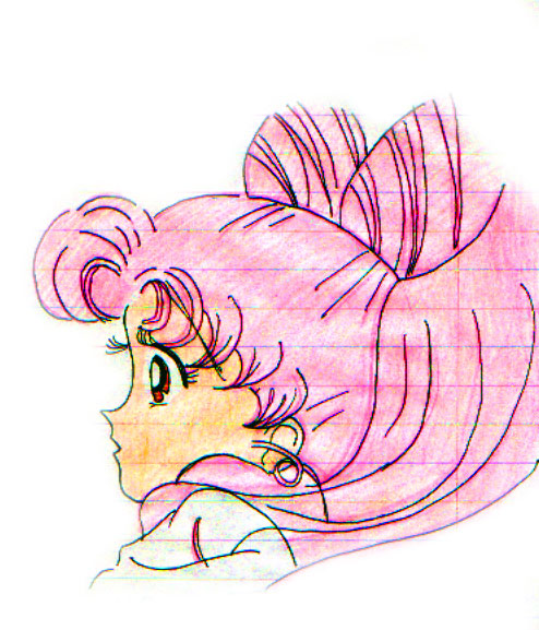 Manga Chibiusa Thinking Of Helios