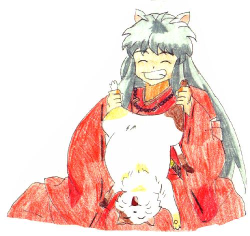 Inuyasha And Buyo The Cat