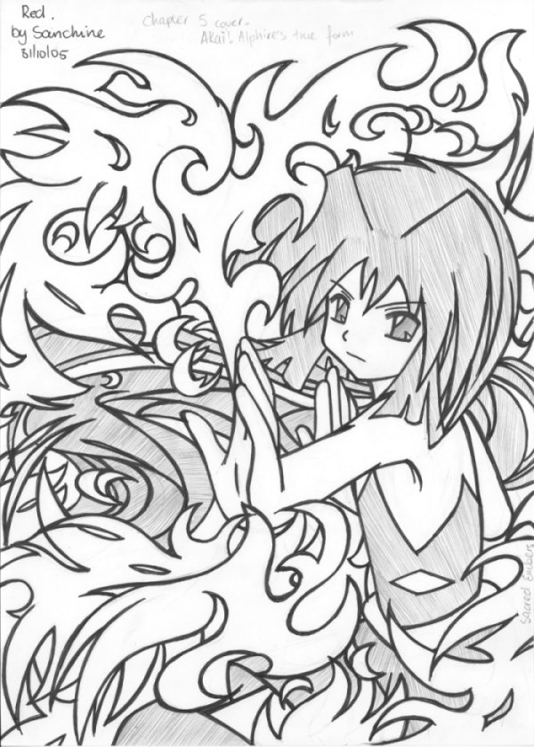 Sacred Embers Lineart