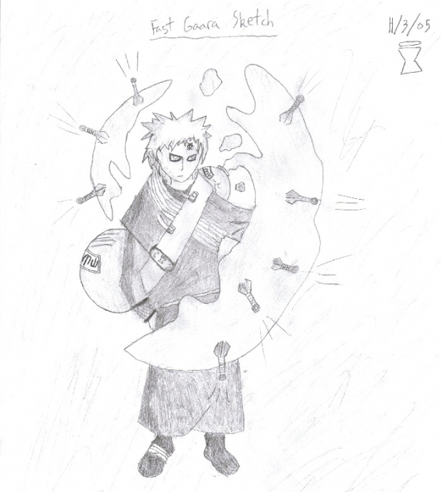 Gaara Vs. Kunai Attack Pfft...