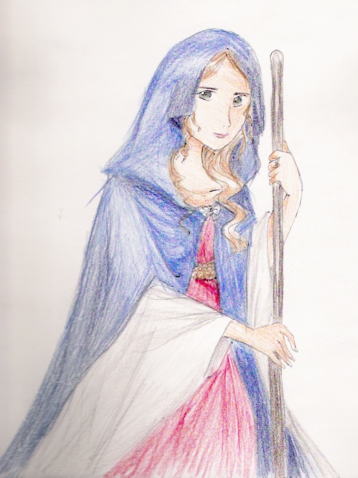 Elven Lady. :) With Walking Staff.