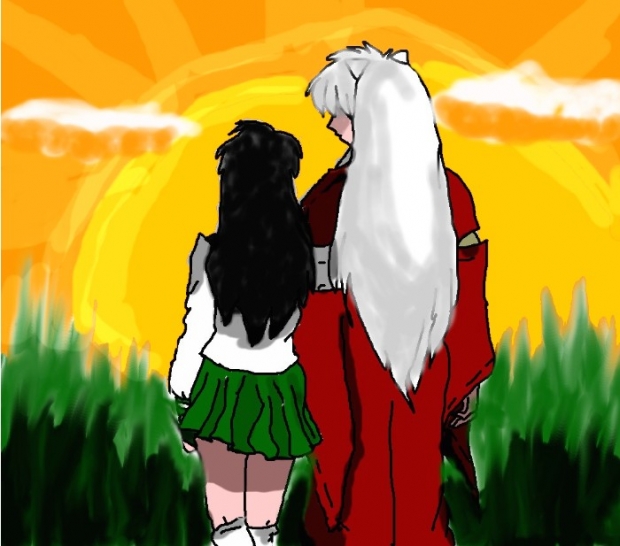 Inuyasha And Kagome(sunset)