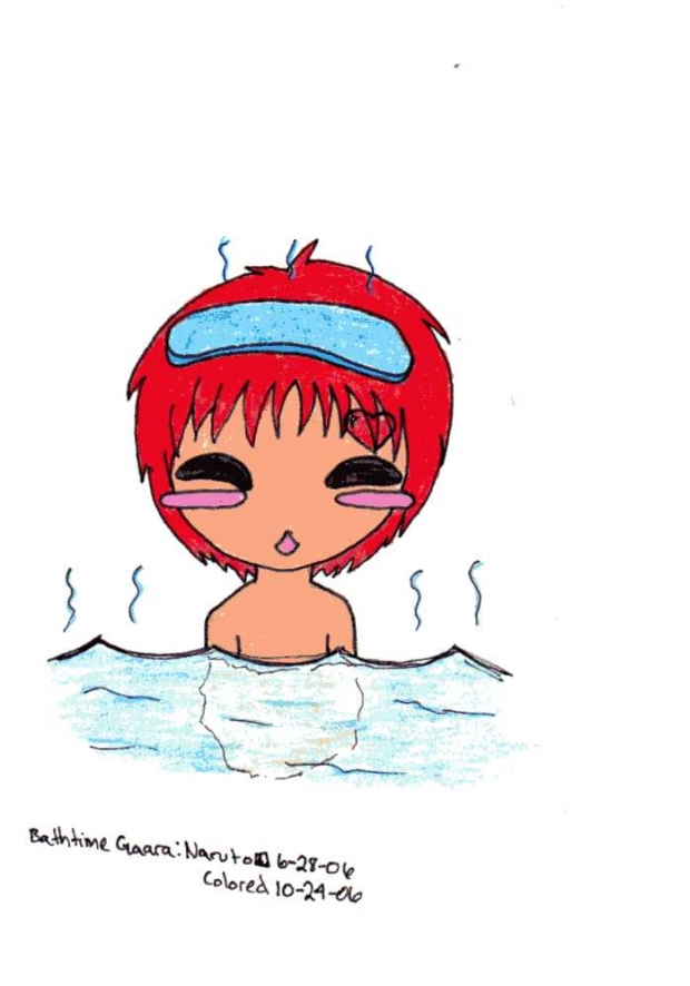 Bath Time Gaara:  Colored